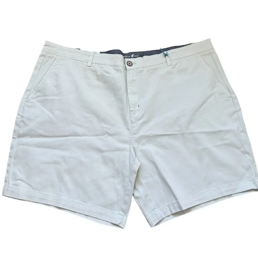 Caribbean Joe Shorts Mens Chino Aqua Size 42 Cotton Golf Stretch Comfort - Picture 2 of 7